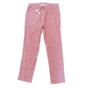 Zara Soft Collection Girls Red White Striped Pants Size 11/12
